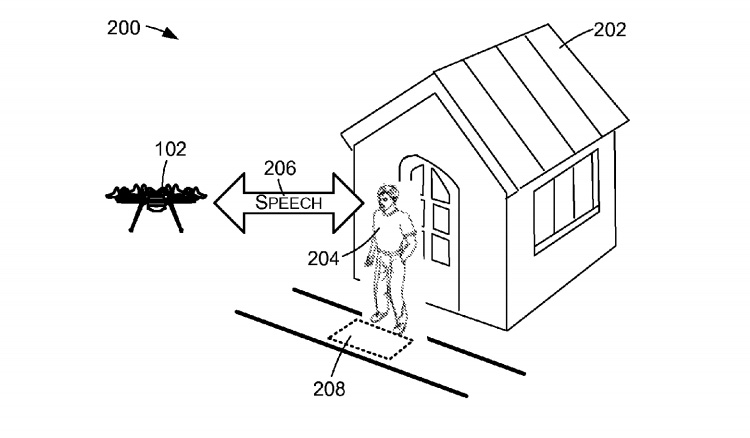 Amazon patenteert pratende bezorgdrone